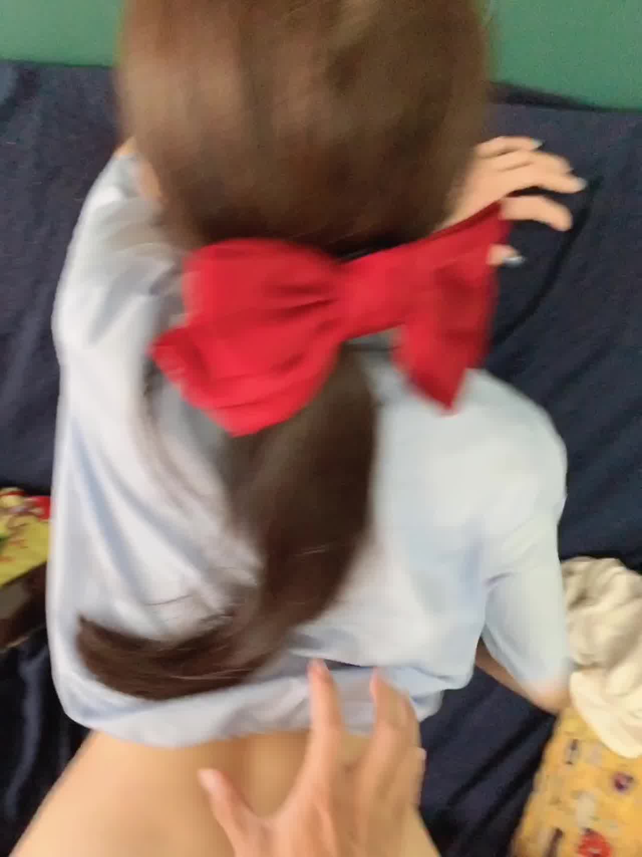  最近非常火的91女神 不见星空 绑着可爱蝴蝶结背后入 的剧照7